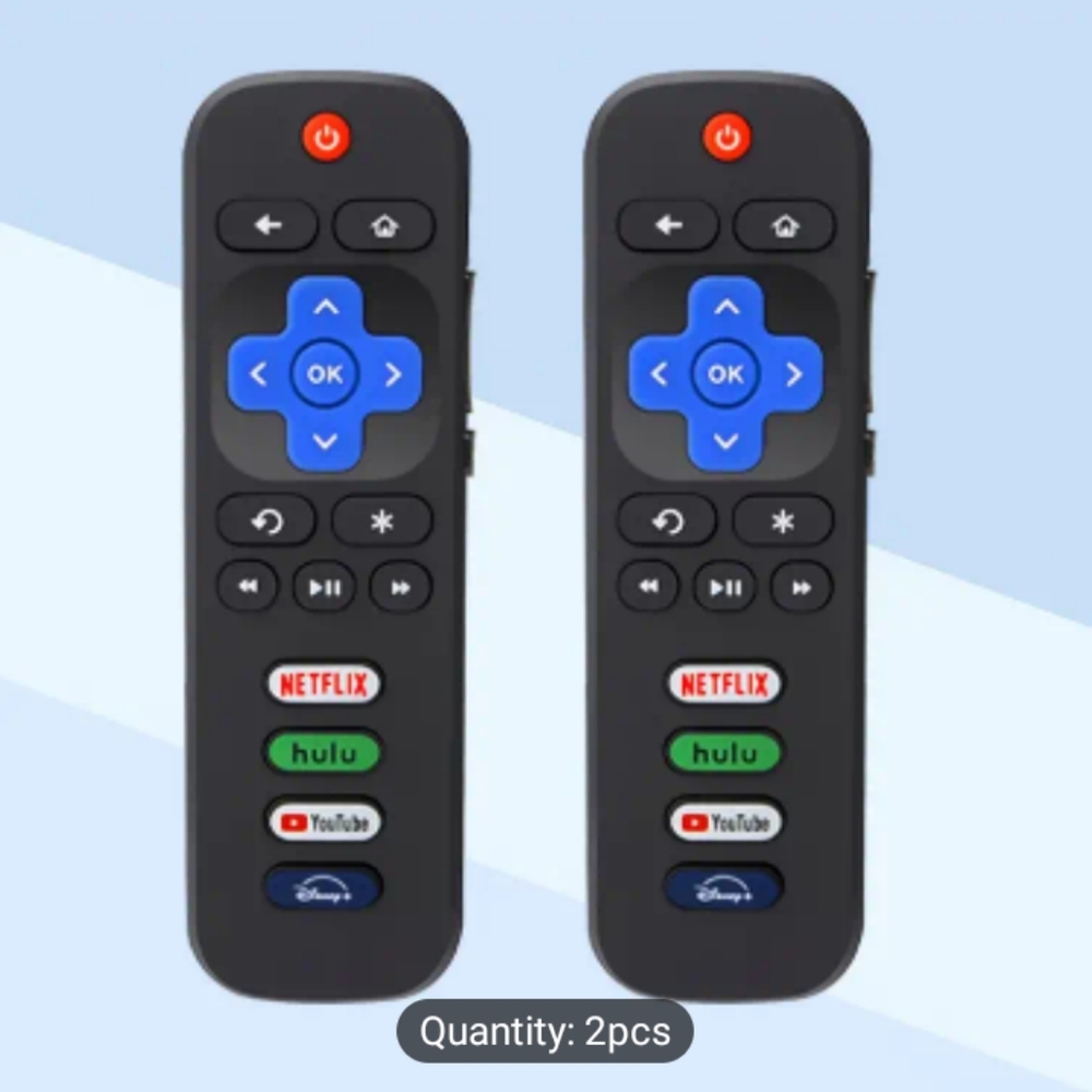 NWOT 2pcs Replaced Remote Control For Roku TV, Compatible With TCL Roku/Hisense